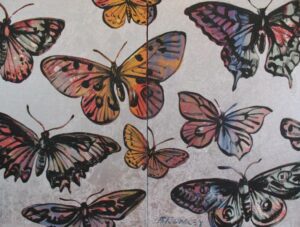 Db122 Butterflies Diptych 2x Panels 51x76cm From Blog