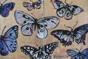 Db60 Butterflies Diptych 2 Panels 31X41Cm From Blog