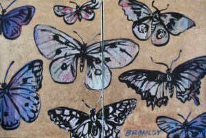 Db60 Butterflies Diptych 2 Panels 31x41cm From Blog