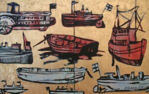 Db61 Boats Ddiptych 2 Panels 35x45cm From Blog