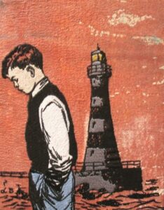 Db88 Boy With Lighthouse Embroidery 28x33cm From Blog