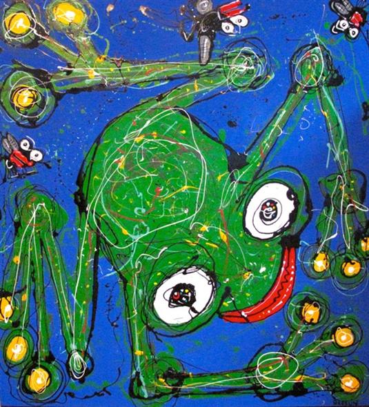 Frog 3 Enamel And Acrylic On Canvas 150x140 3800 From Blog