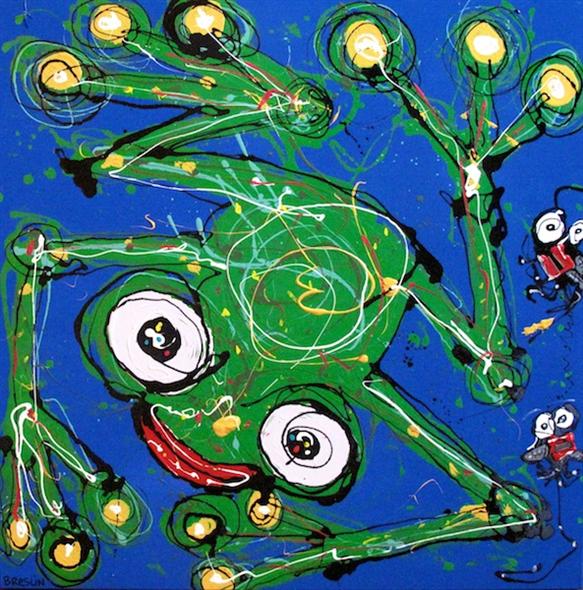 Frogs 1 Enamel Acrylic On Canvas 100x100cm 3000 From Blog