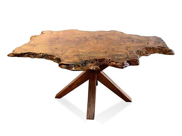 Table Dining Isle Marri Burl 1b New New