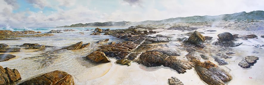 Larry Mitchell South Of Rivermouth Rockpools 274Cm X 92Cm