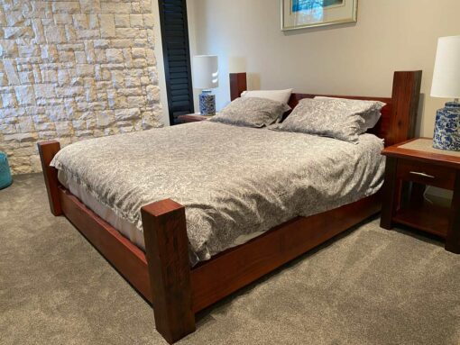 Four Poster Jarrah Bed - Image 3
