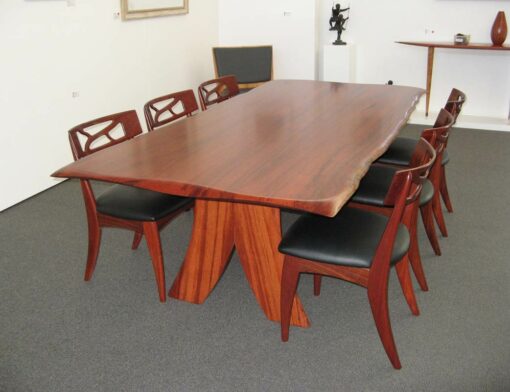 Baby Fallen Giant Jarrah Dining Table With Filigree Dining Chairs