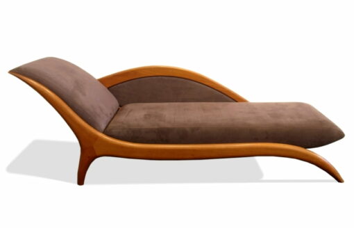 Chaise Lounge Sues Blackbutt With Raisin Macrosuede Front