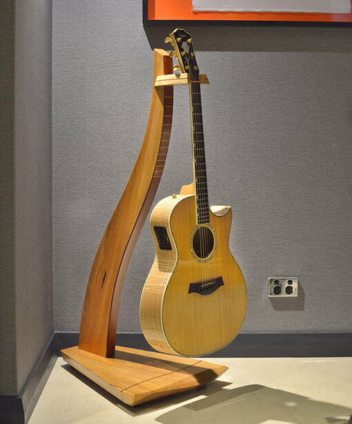 Designer Timber Guitar Stand With Guitar
