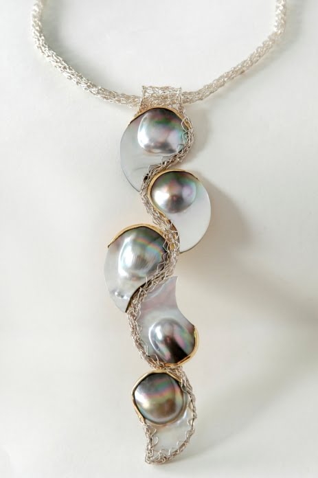 Gemma Baker Long Pearl Drop Pendant