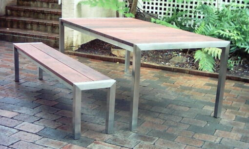 Jetty Outdoor Table And Bench 2