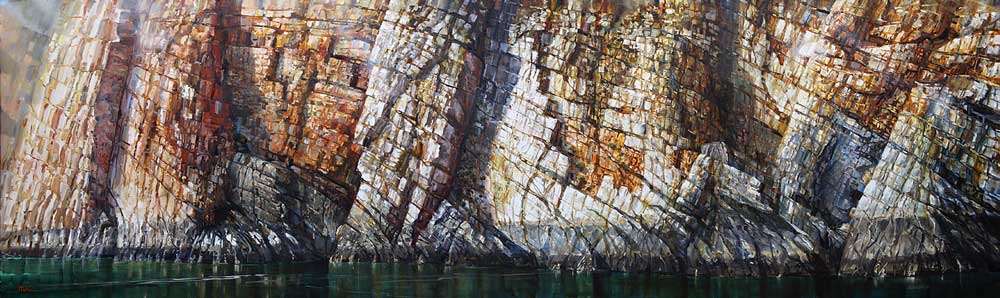 Larry Mitchell Tide Line Oil On Canvas 305x90cm