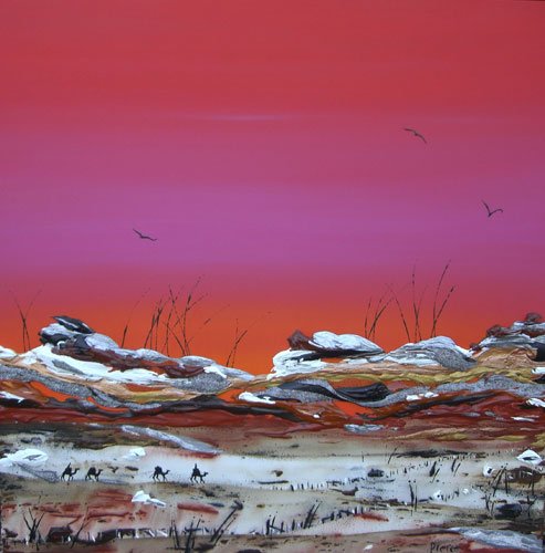 Rebecca Pierce The Water Trail 137x137cm 6970