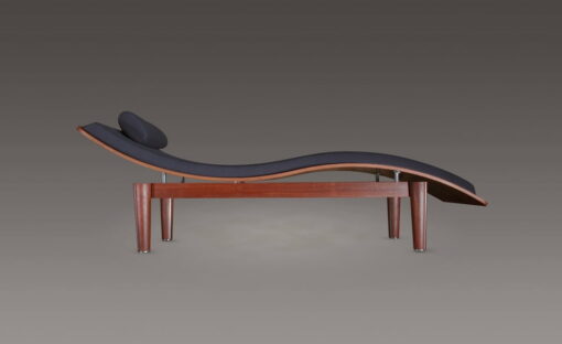 Silhouette Chaise Jarrah Black Grey Background