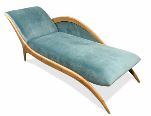 Sues Chaise Lounge Blue Velvet