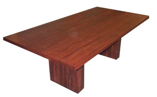 Table Dining Slab Thick Base Jarrah