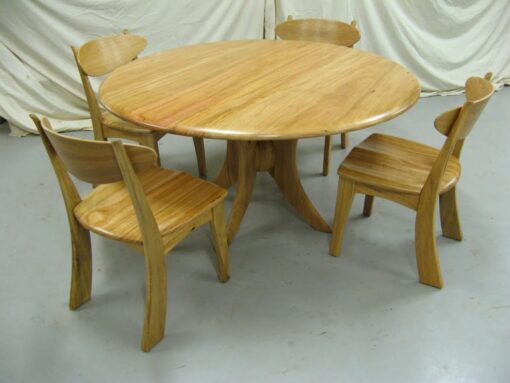 Table Dining Sphere With Wooden Seat Muchison Chairs 4 559 Kuzub 004