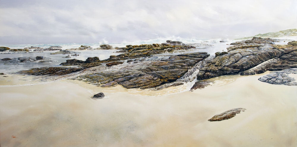 Larry Mitchell South Of The Rivermouth Shoreline 240 Cm X 120cm