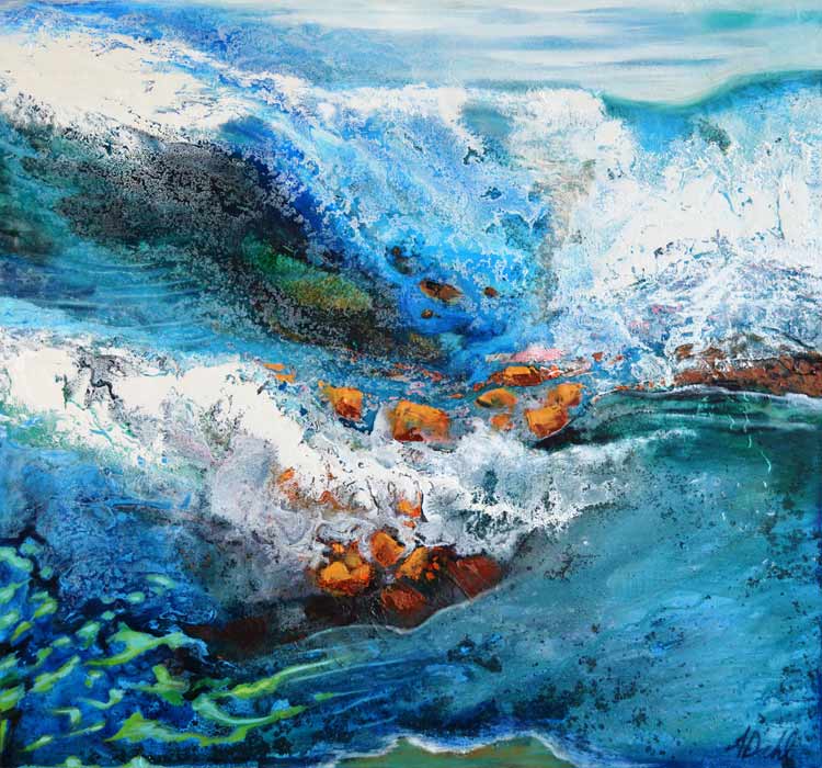 The Waves Are Dancing 72X67Cm