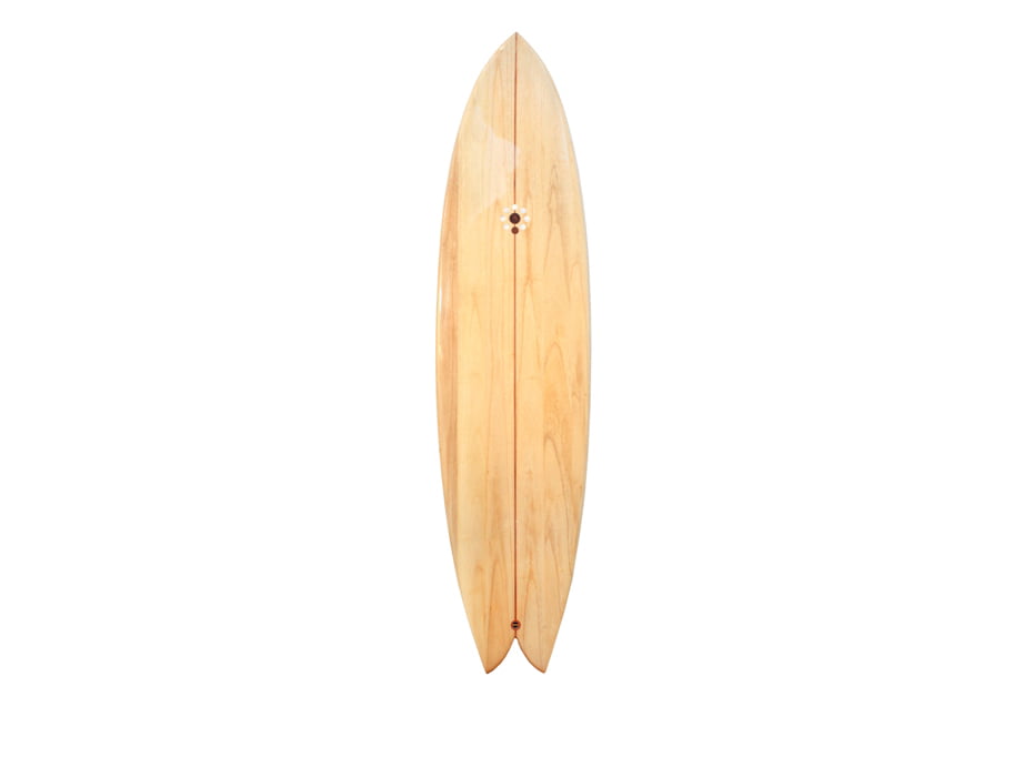 72 Fish Hybrid Wooden Surfboard