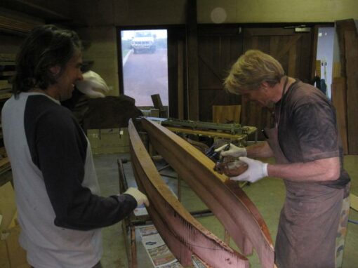 9ft Gun Surfboard Gary And Harry Glueing Up