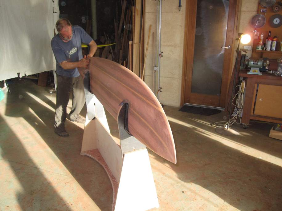 9ft Gun Surfboard Red King Brown Jim Shaping