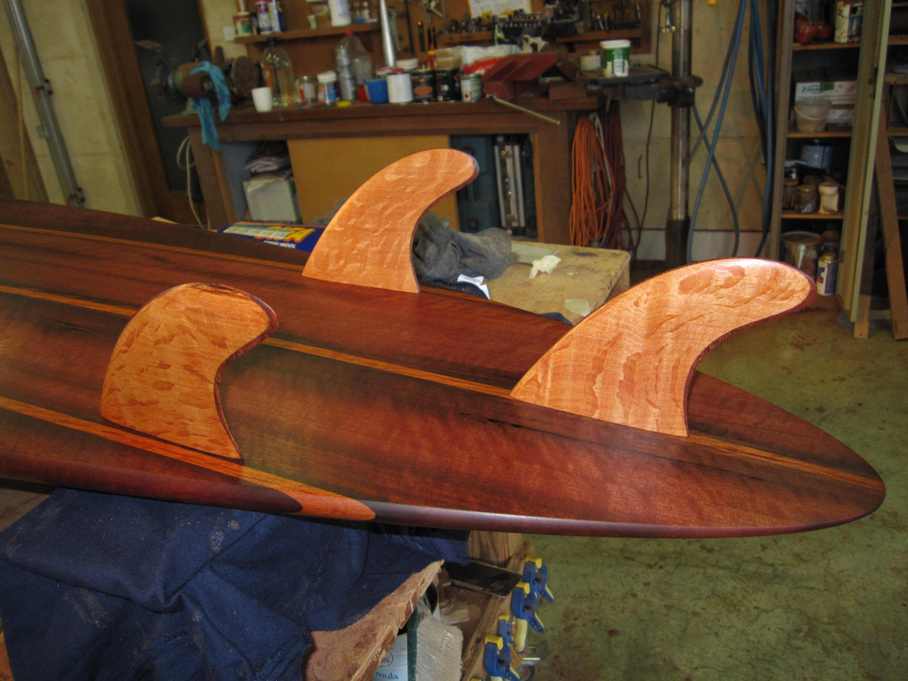 9Ft Gun Surfboard Fins Detail