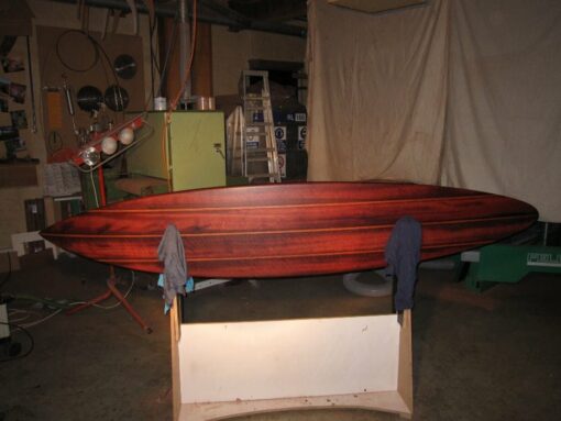 9ft Gun Surfboard Oiled Red King Brown