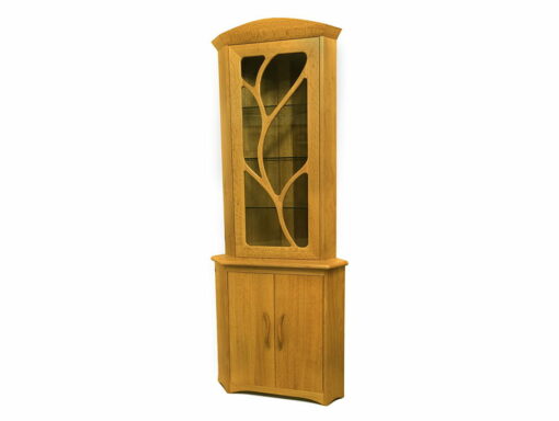 Contemporary Natural Display Corner Cabinet Sheoak Timber