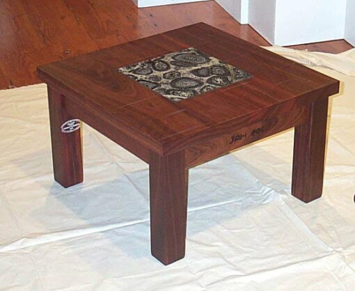 Homesteader Lamp Table With Orbicular Granite Insert