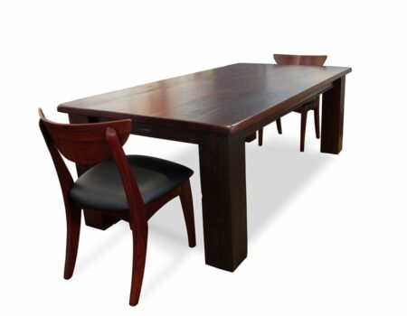 Homesteader Jarrah Rustic Dining Table With Boab Chairs