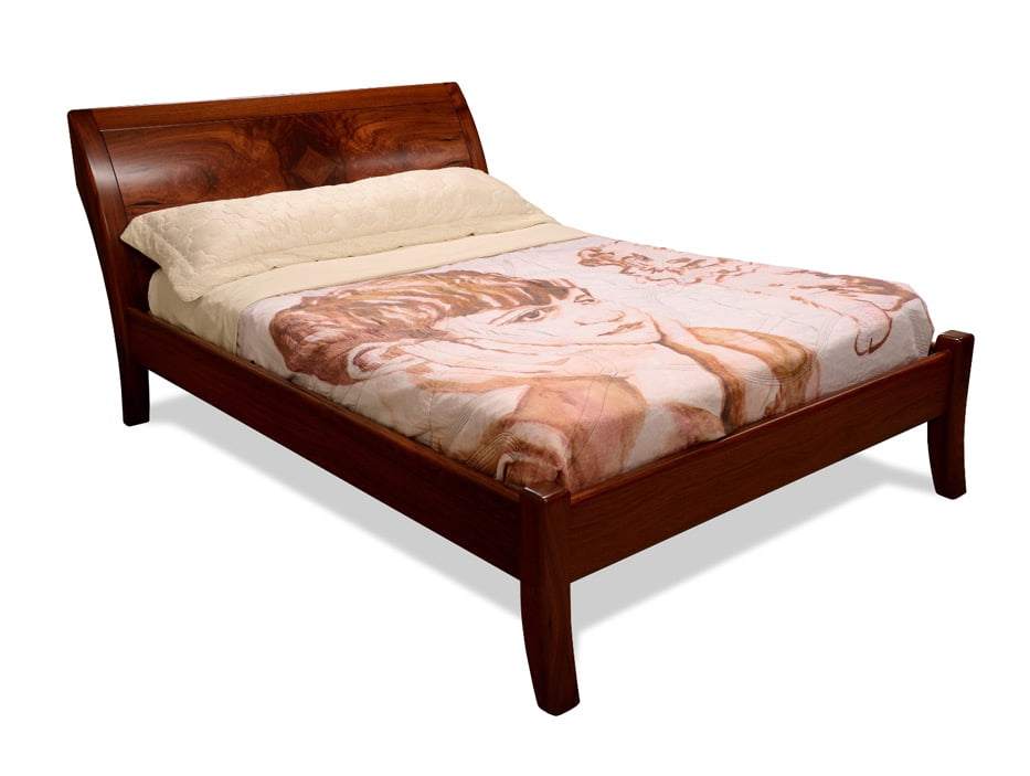 modern jarrah sleigh bed • fine furniture design | fine art