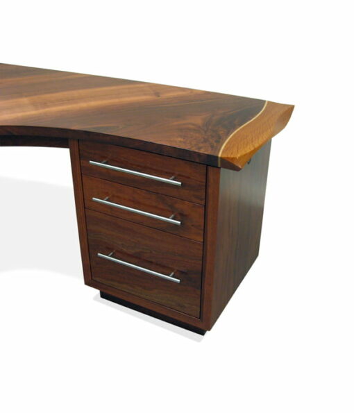 Silhouette Corner Modern Jarrah Desk Drawer Detail