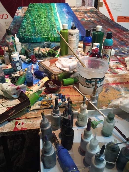 Karin Luciano Studio With Paints Karin Luciano Studio With Paints