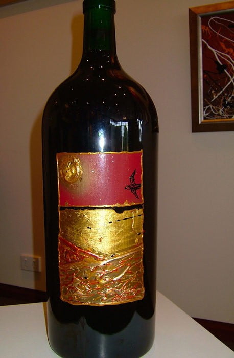 Karin Luciano Wine Bottle Art