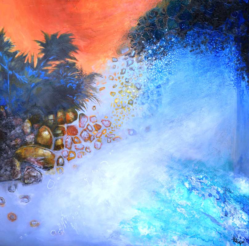 Astrid Dahl There Is Something About An Island 122X122Cm