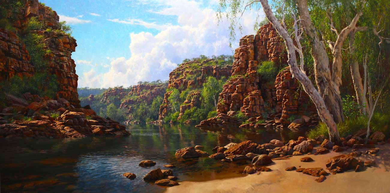 Andrew Tischler The Sale River 214x108cm frame