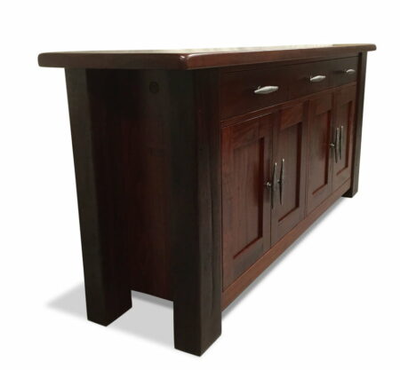 Groucho Jarrah Timber Sideboard 4 Door 2160x500x900h