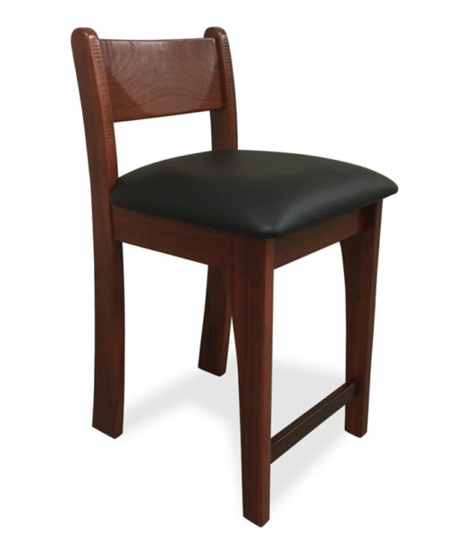 Stockman Jarrah Bar Stool With Backrest Front