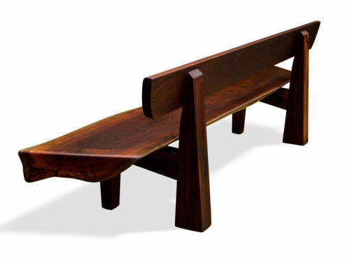 The Moon Outdoor Jarrah Bench Seat Back View