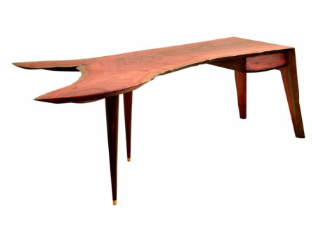 In Motion Desk Jarrah Crotch Wood Single Slab 2300lx990wx740h