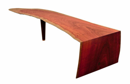 Mick Coffee Table Jarrah Skin Single Slab 1780lx580wx400h End View