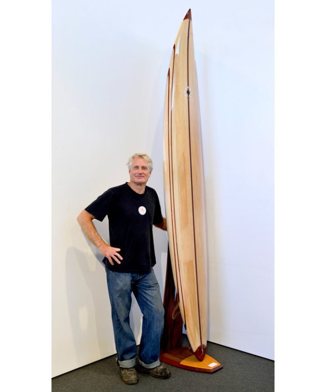 10 Gun Balsa Wooden Surfboard Gary Bennett