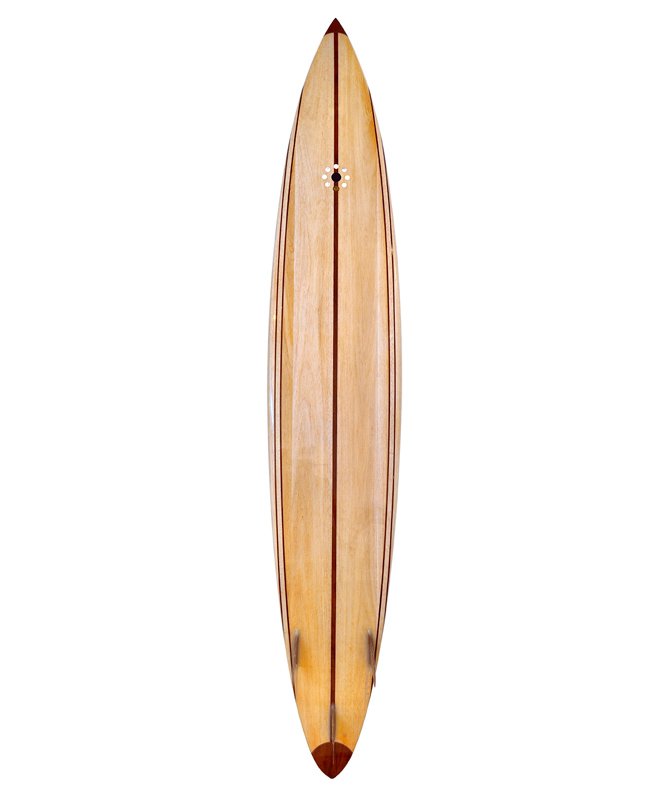 10 Gun Balsa Wooden Surfboard Back