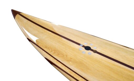 10 Gun Balsa Wooden Surfboard Nose Detail