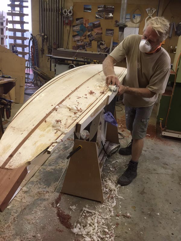 10 Gun Banks Wooden Surfboard In The Making 6