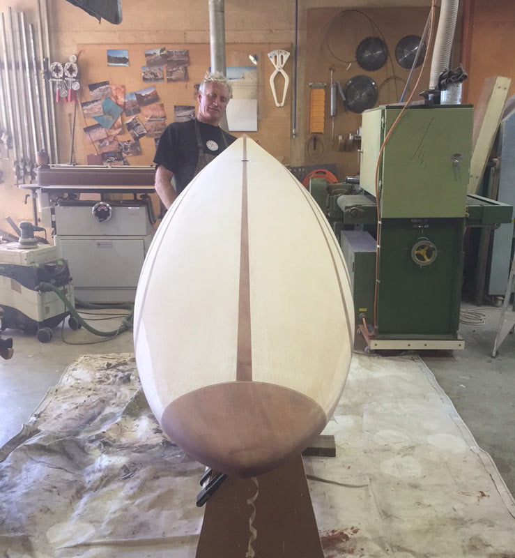 10 Gun Banks Wooden Surfboard In The Making 8