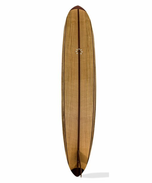 9 Gun Malibu Wooden Surfboard Back 1