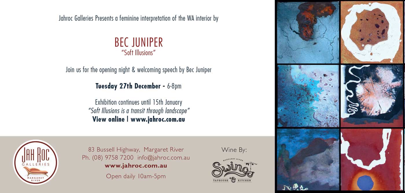 Bec Juniper Exhibition Flyer Back Info