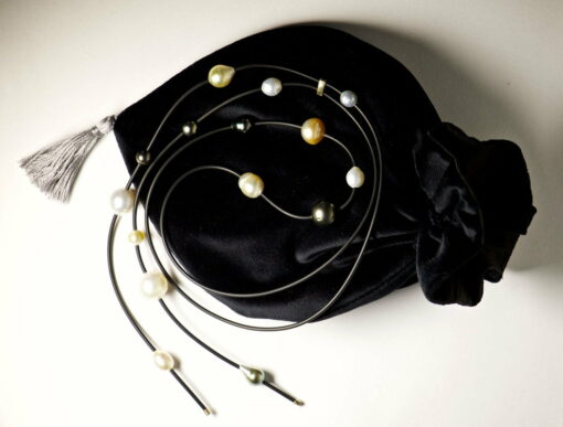 Evelyn Henschke Pearl Lasso 5T 10A Ss Pearls On Pouch